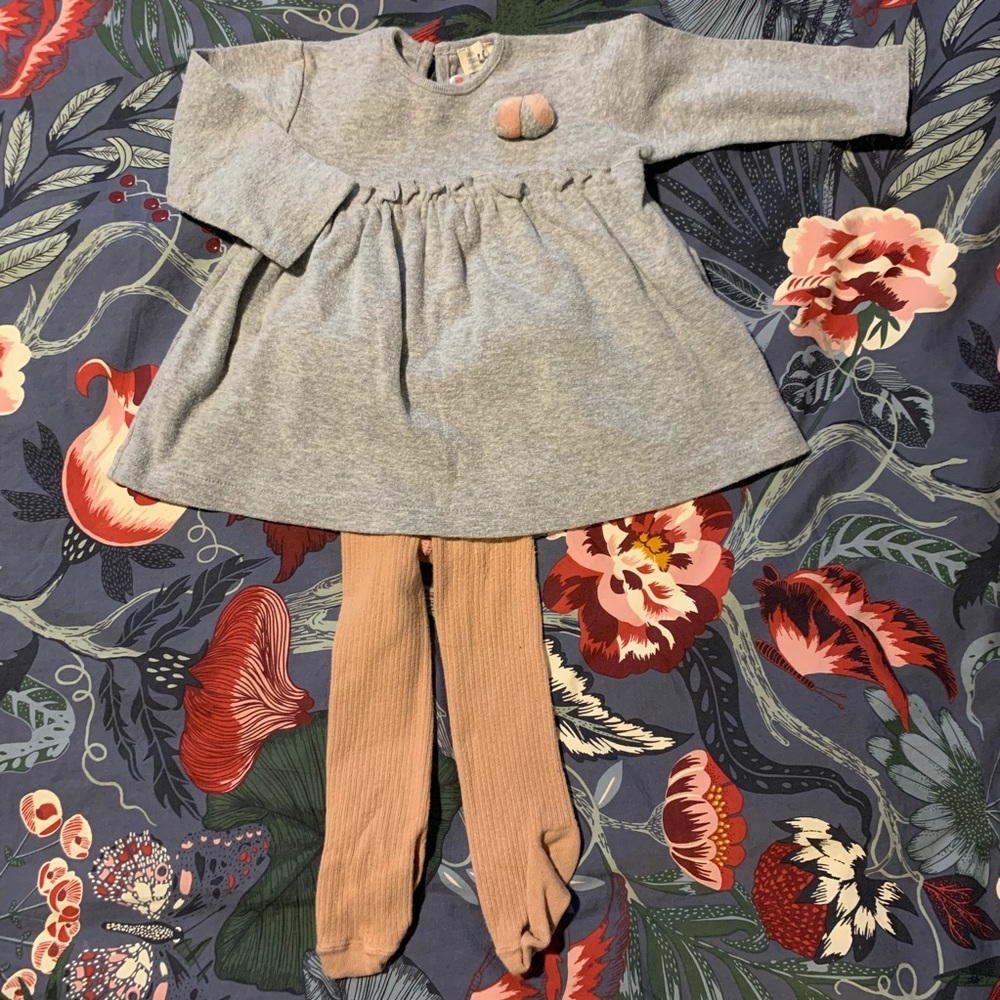 Zara matching dress and tights
